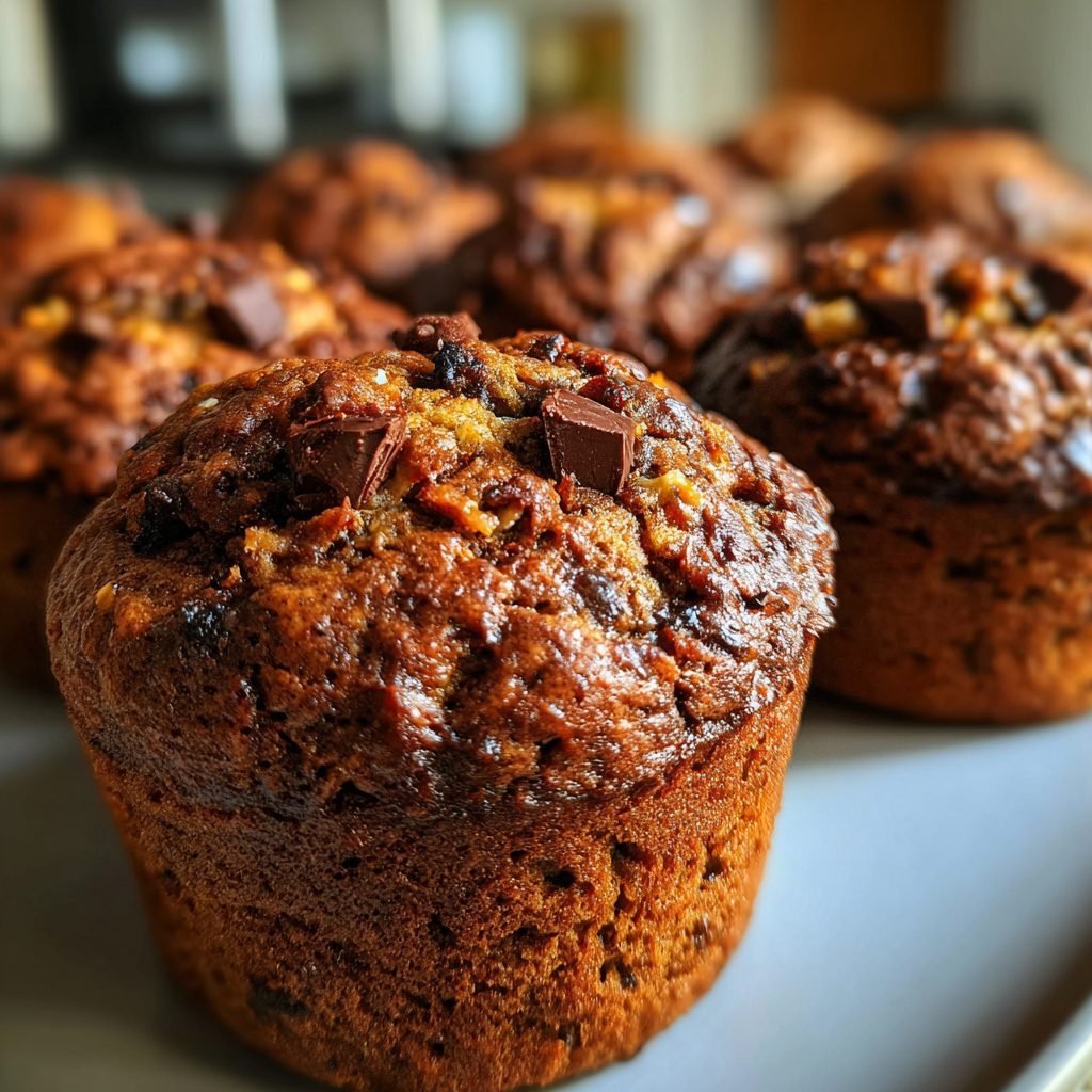 Saftige Schoko-Bananen-Muffins (vegan)