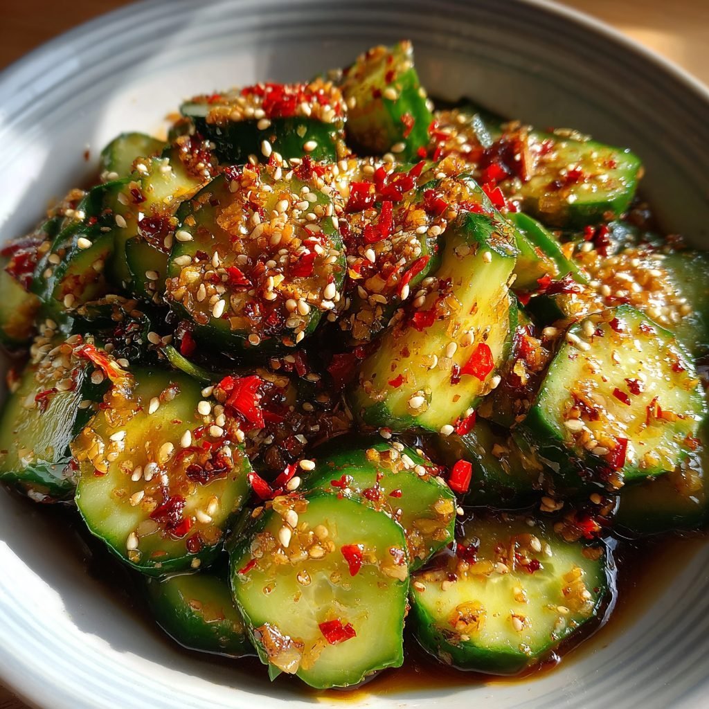 Würziger Asiatischer Gurkensalat