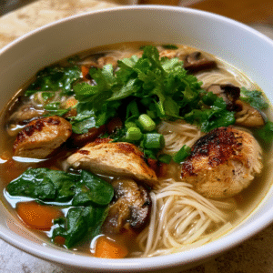 Asiatische Hähnchen-Nudelsuppe