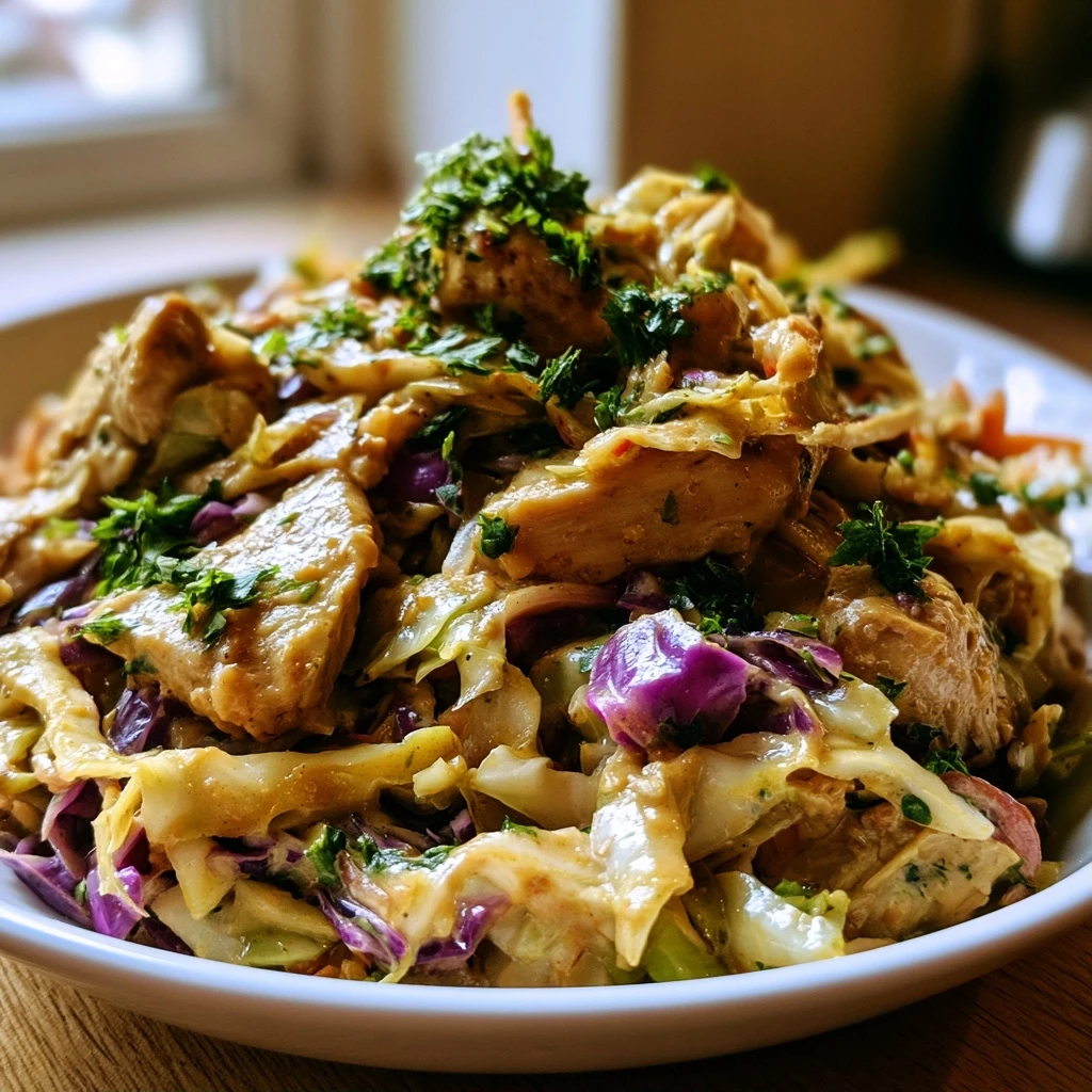 Asiatische Hähnchen-Erdnuss-Kohl-Pfanne "Cabbage Crush"