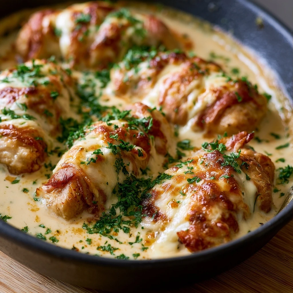Blitz-Hähnchen-Cordon-Bleu-Pfanne