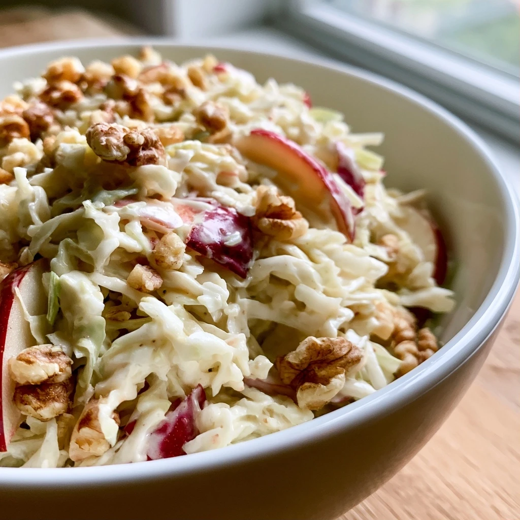 Cremiger Krautsalat "Cabbage Crush" mit Apfel & Walnüssen