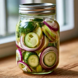 Fermentierte Apfel-Zwiebel-Gurken