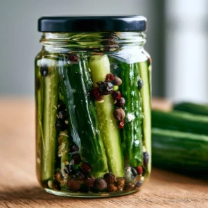 Fermentierte Gewürzgurken mit Wacholderbeeren und Piment