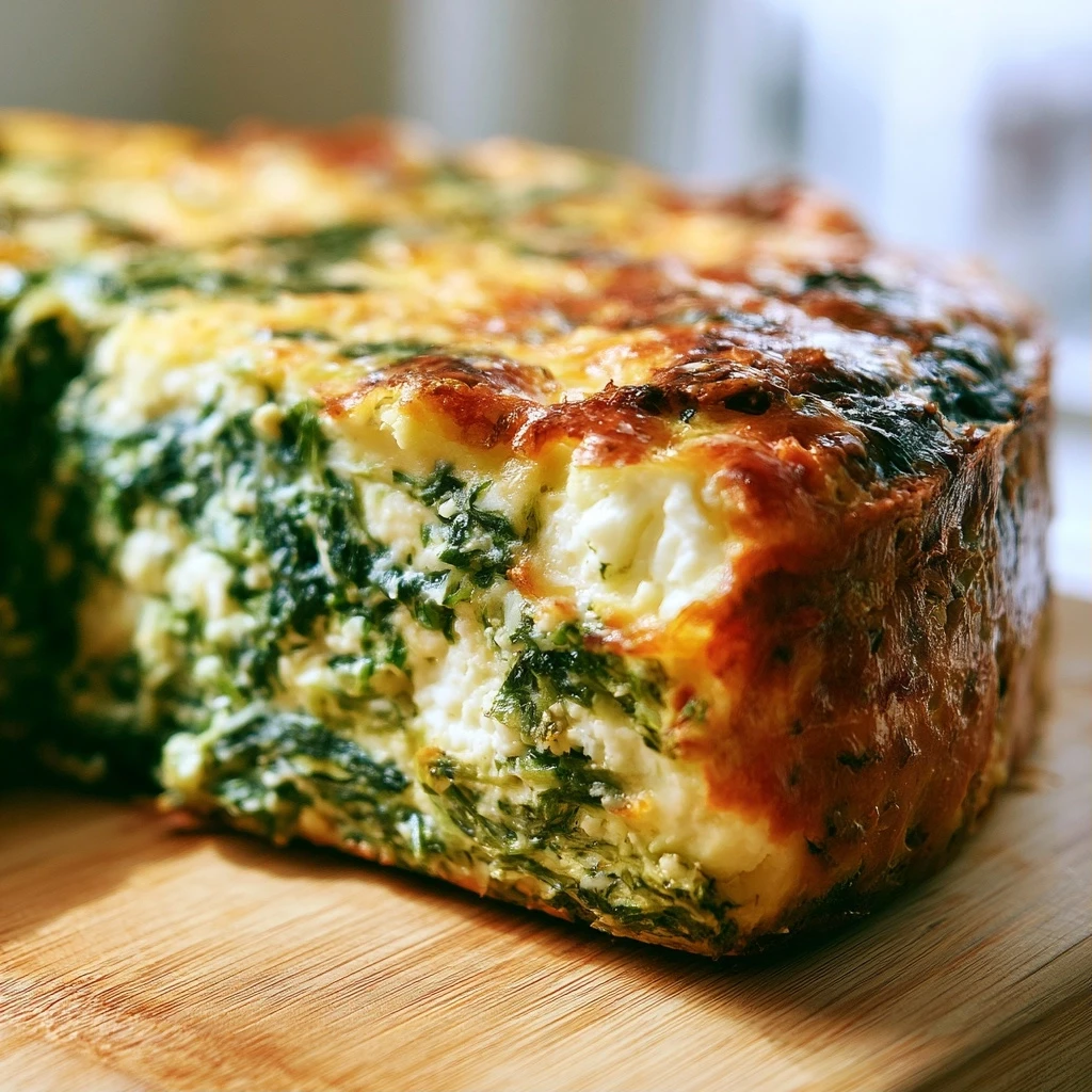 Herzhafte Cottage Cheese Spinat-Quiche ohne Boden