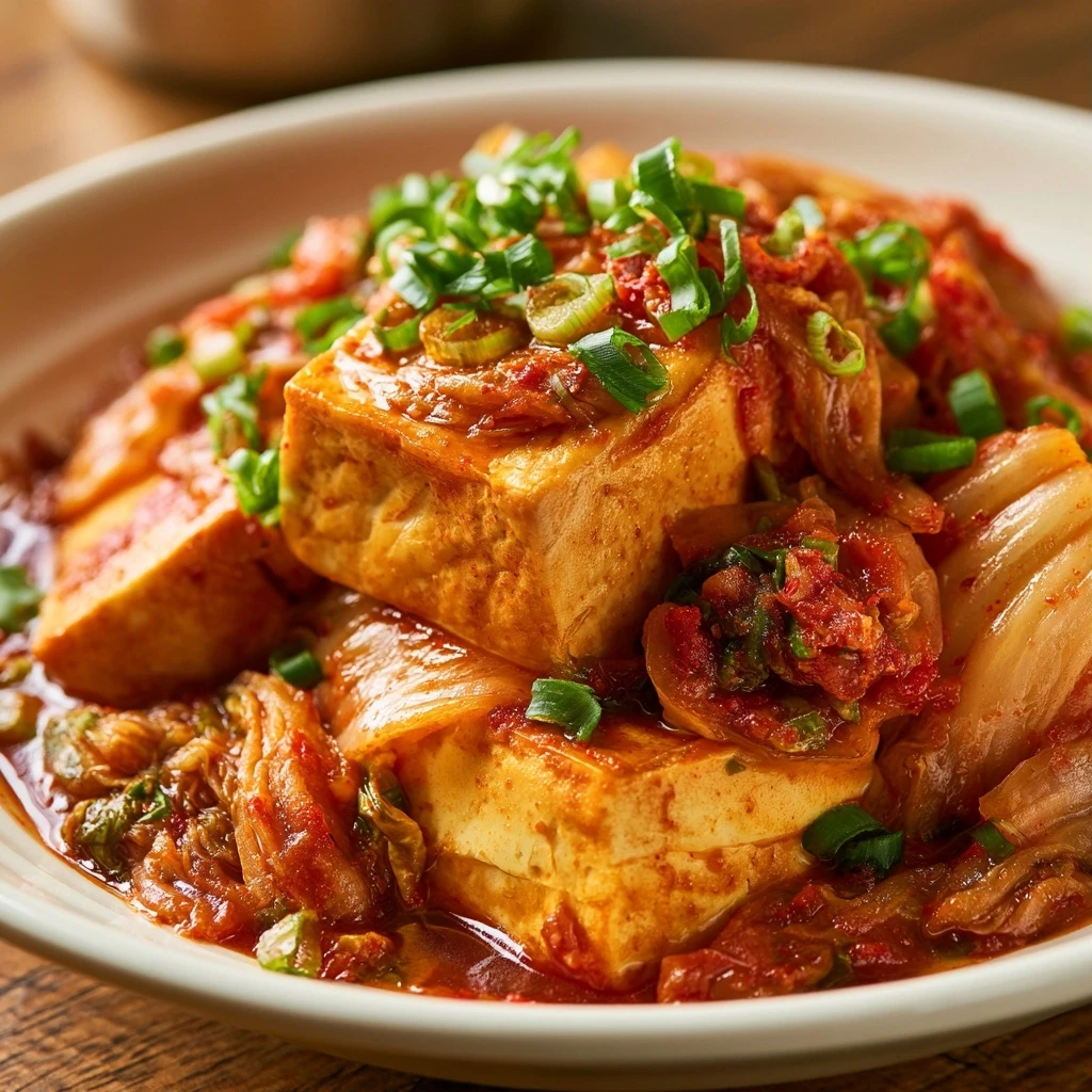 Kimchi Dubu Jorim (Geschmorter Tofu mit Kimchi)