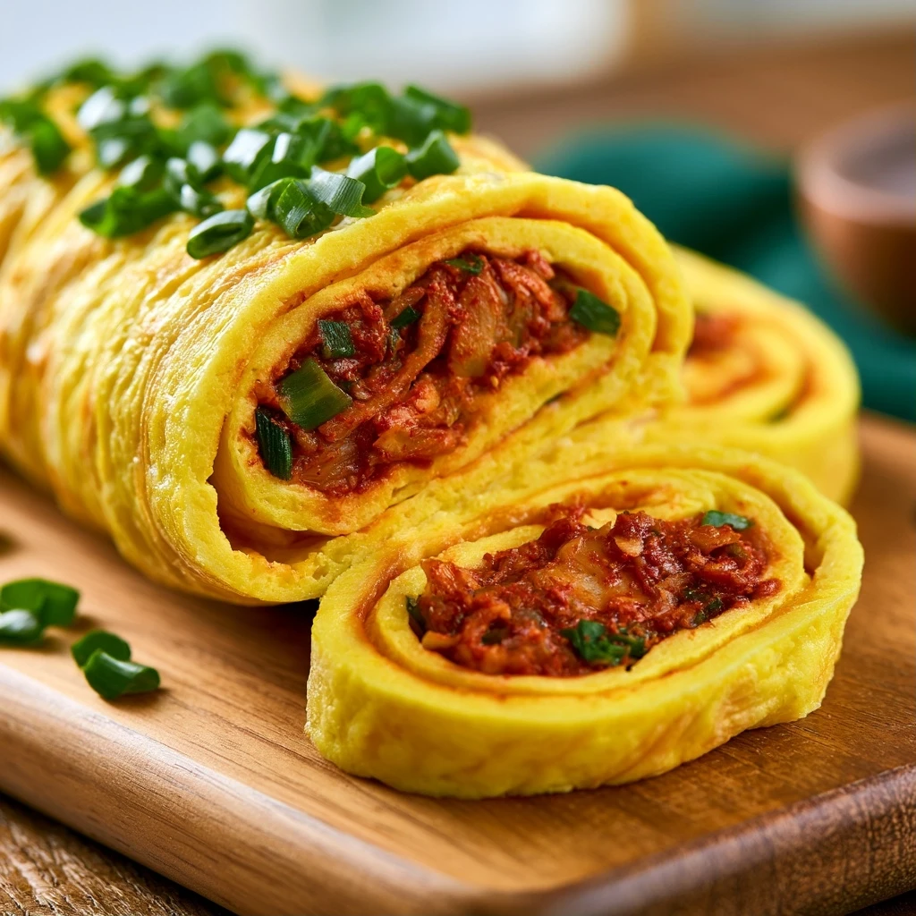Kimchi Gyeran Mari (Kimchi Eierrolle)