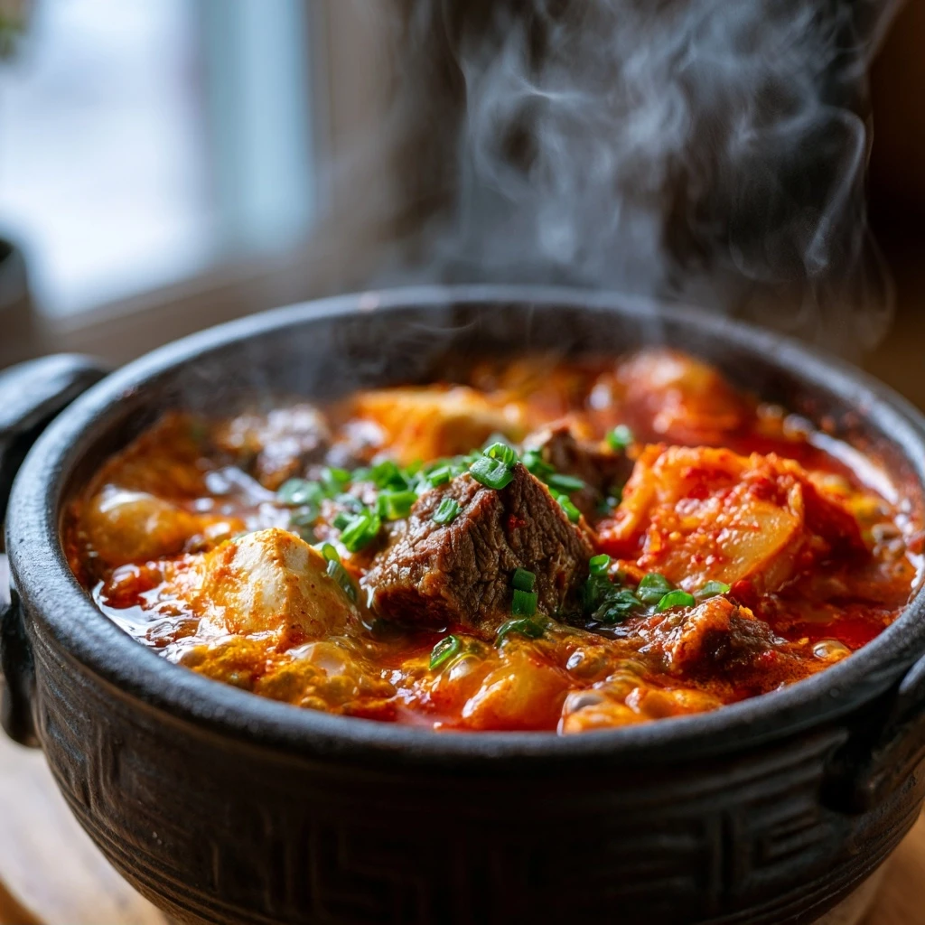 Kimchi Jjigae (Kimchi Eintopf)