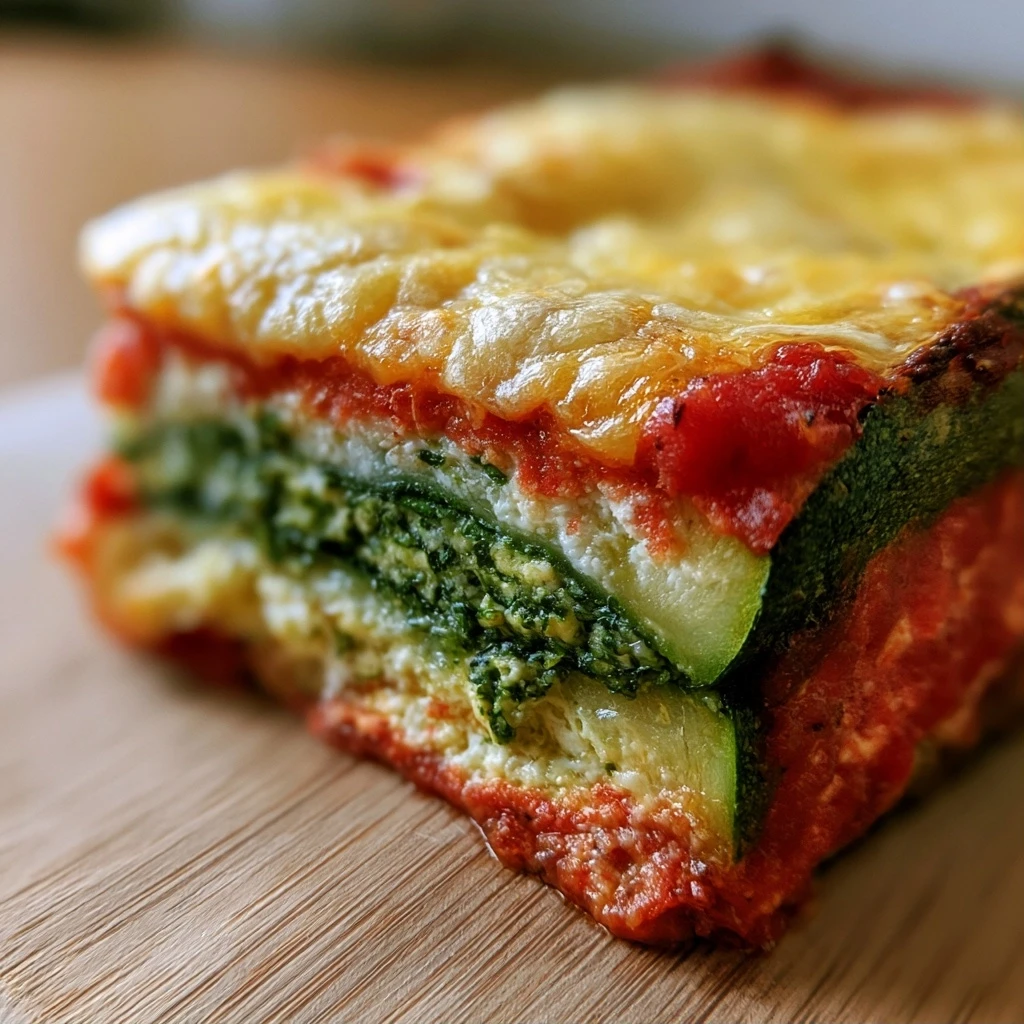 Leichte Zucchini-Cottage Cheese 'Lasagne'