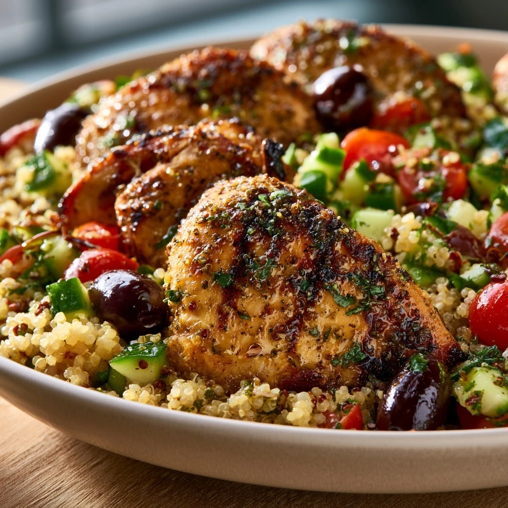 Mediterrane Hähnchen-Quinoa Bowl