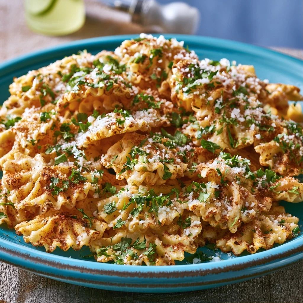 Mexikanische Street Corn Style Pasta Chips (Elote-inspiriert)