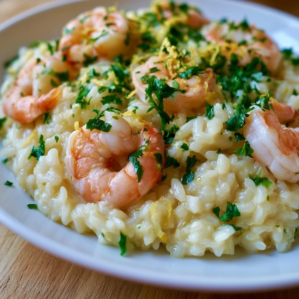 Schnelles Zitronen-Garnelen-Risotto