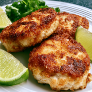 Herzhafte Kokos-Limetten-Hähnchen-Patties