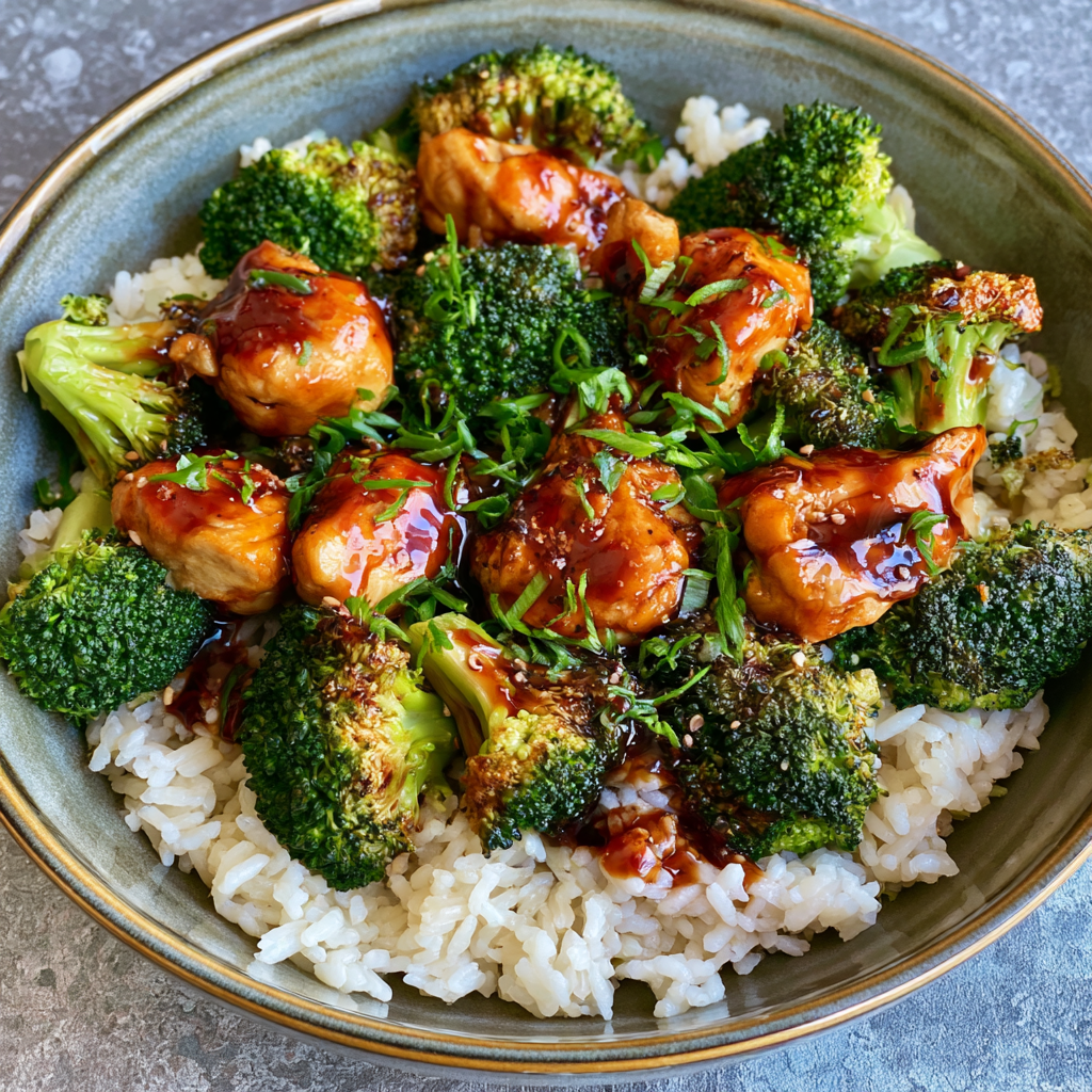 Hähnchen-Brokkoli-Reis-Pfanne mit selbstgemachter Teriyaki-Sauce