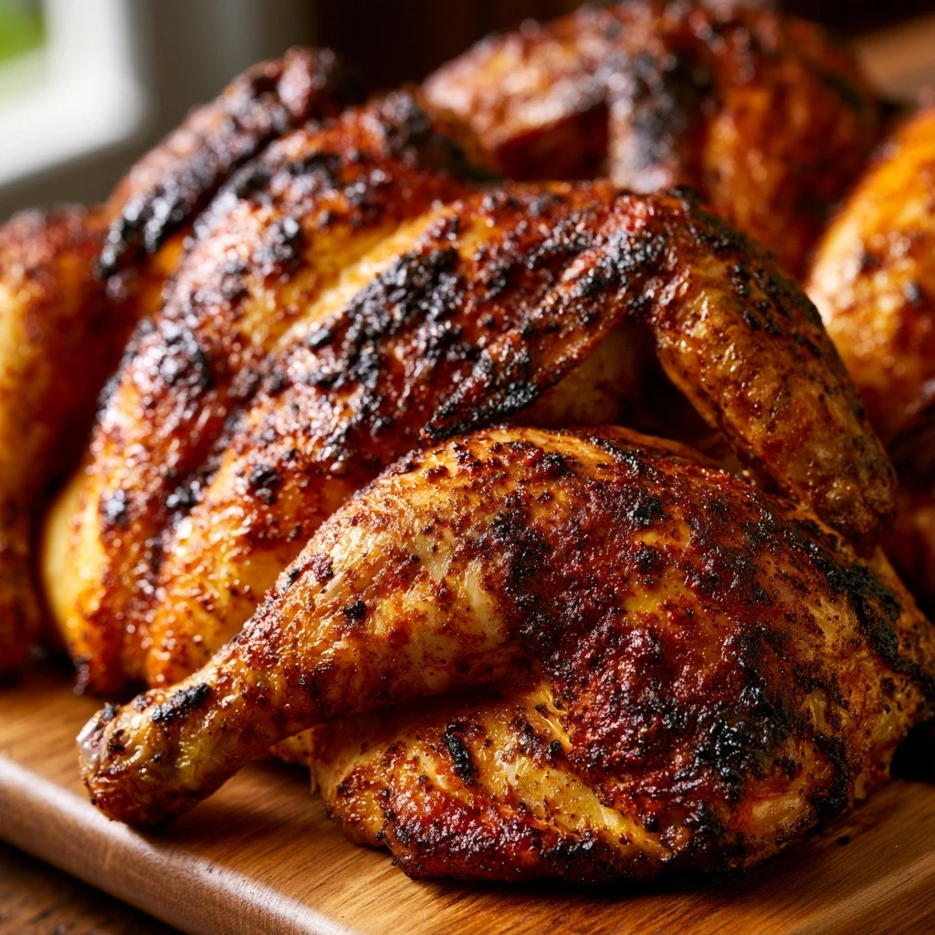 Gegrilltes Maishähnchen mit Rauchpaprika-Zitronen-Rub