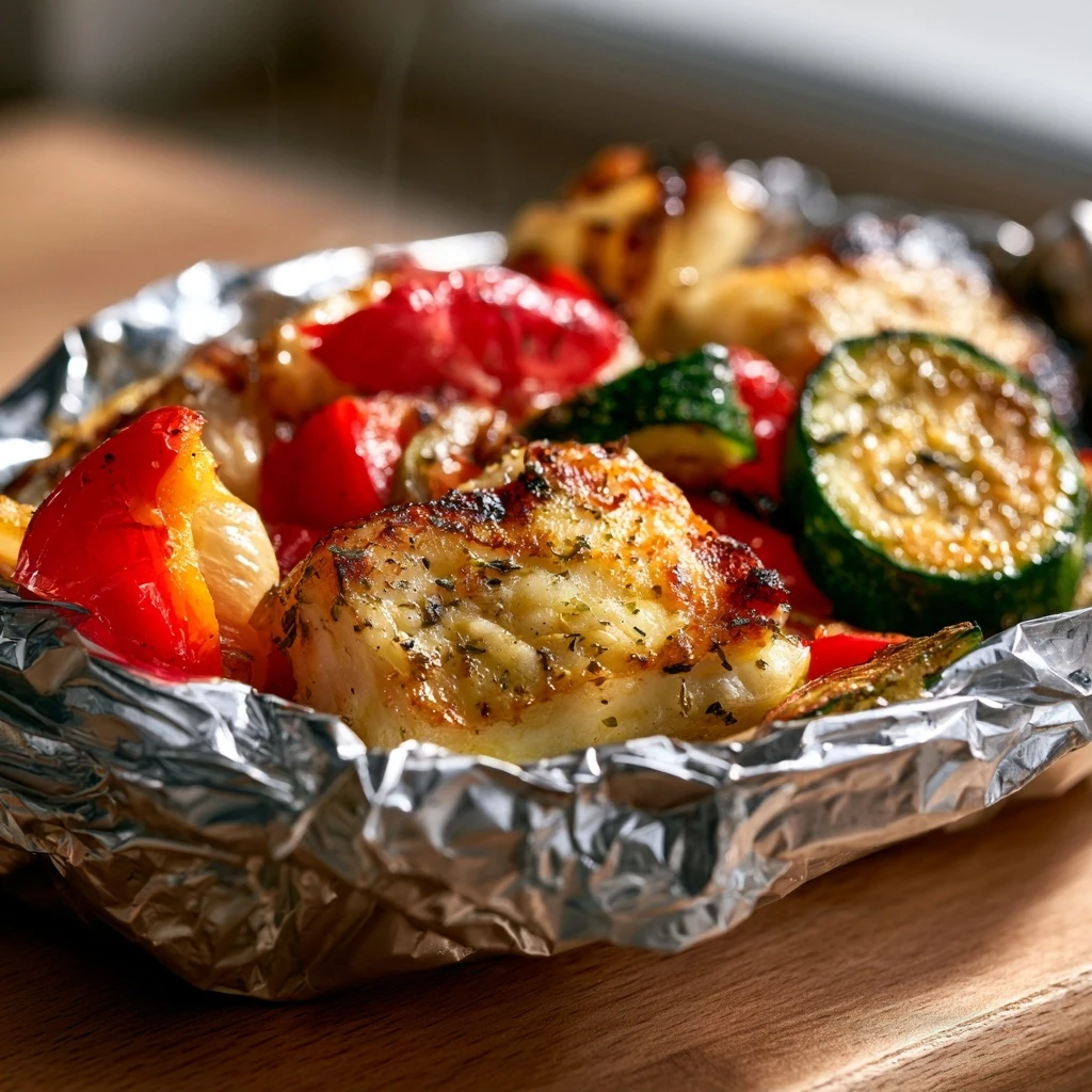 Halloumi-Gemüse-Päckchen vom Grill