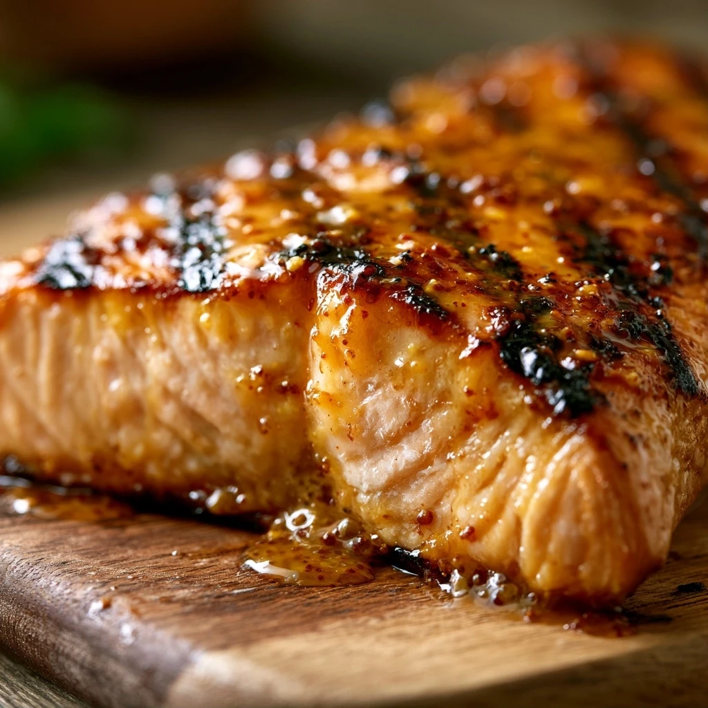 Honig-Senf-Lachs vom Grill