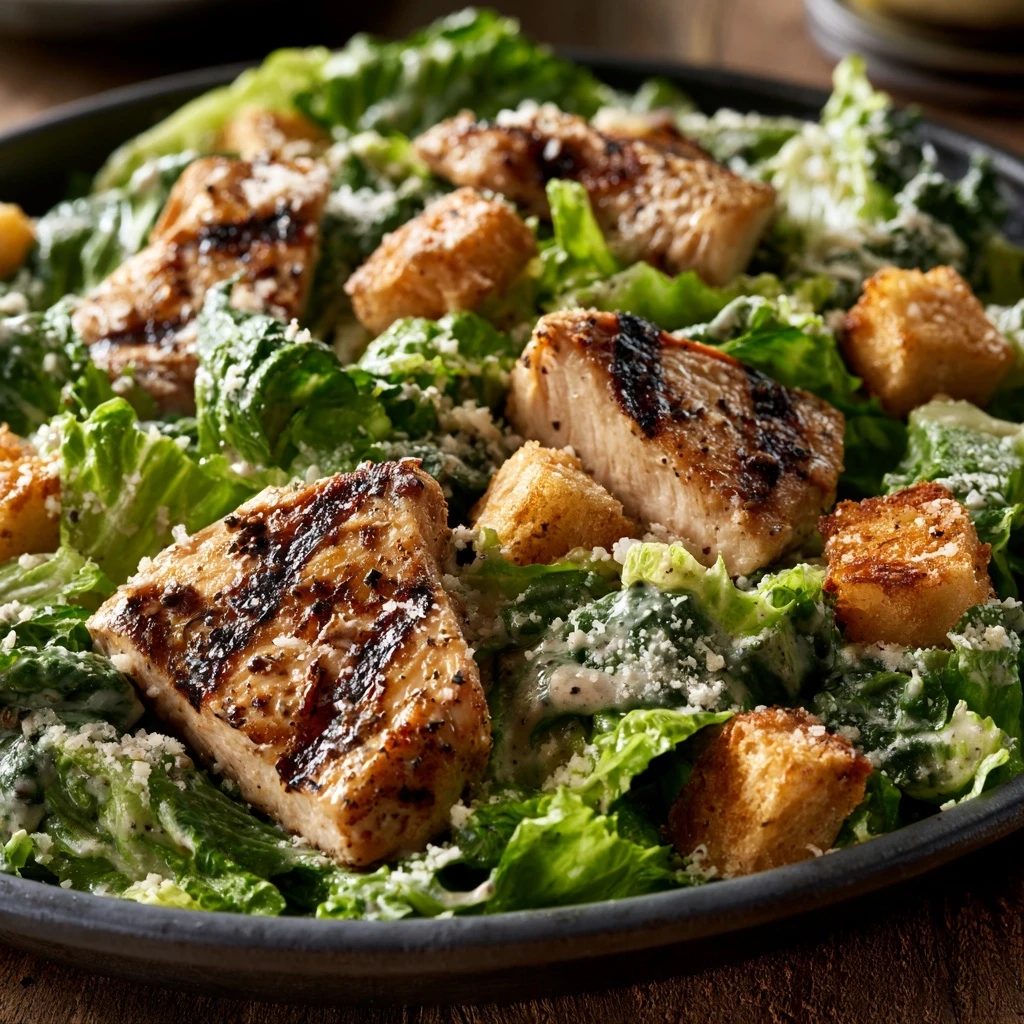 Klassischer Hähnchen-Caesar-Salat