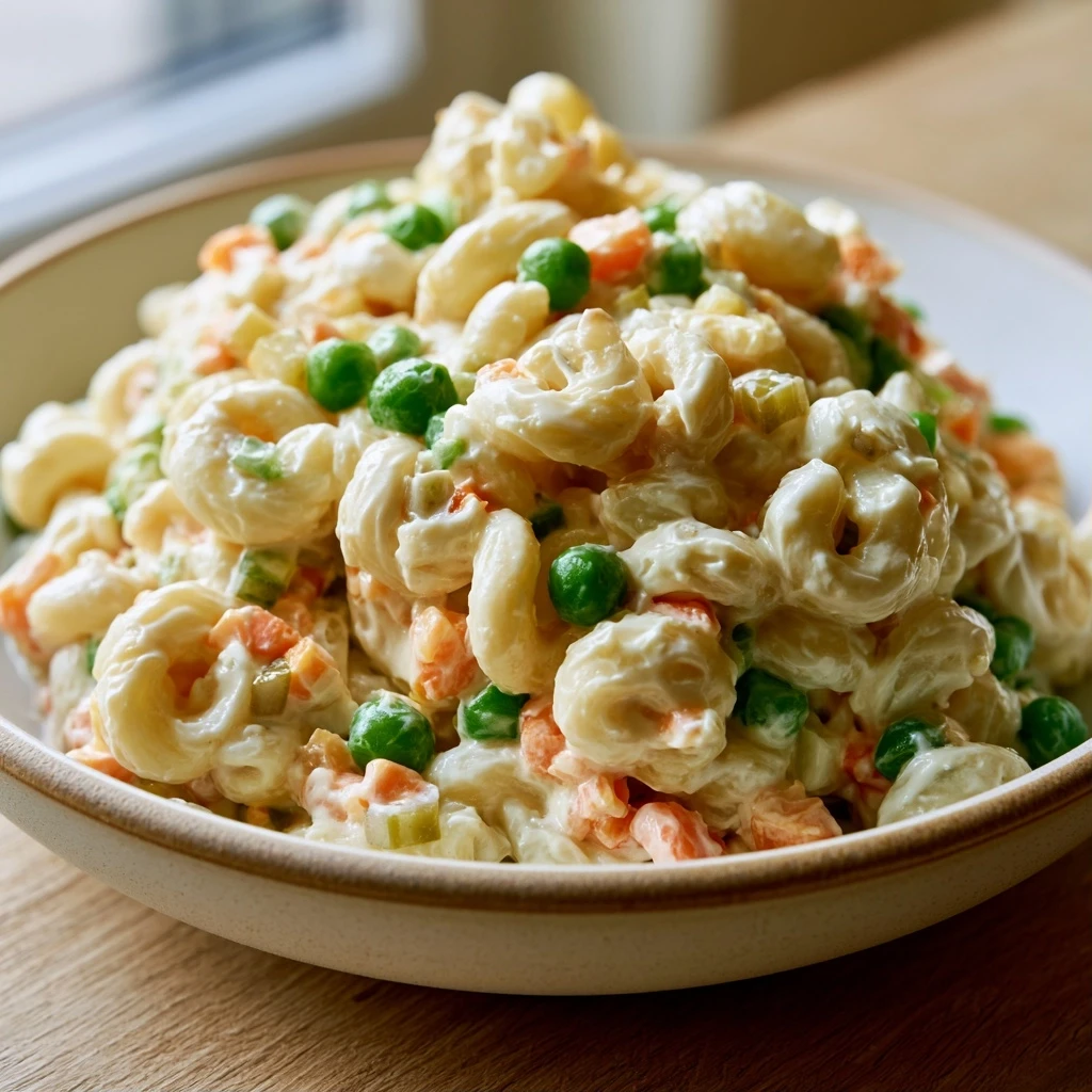 Klassischer Nudelsalat mit Mayonnaise