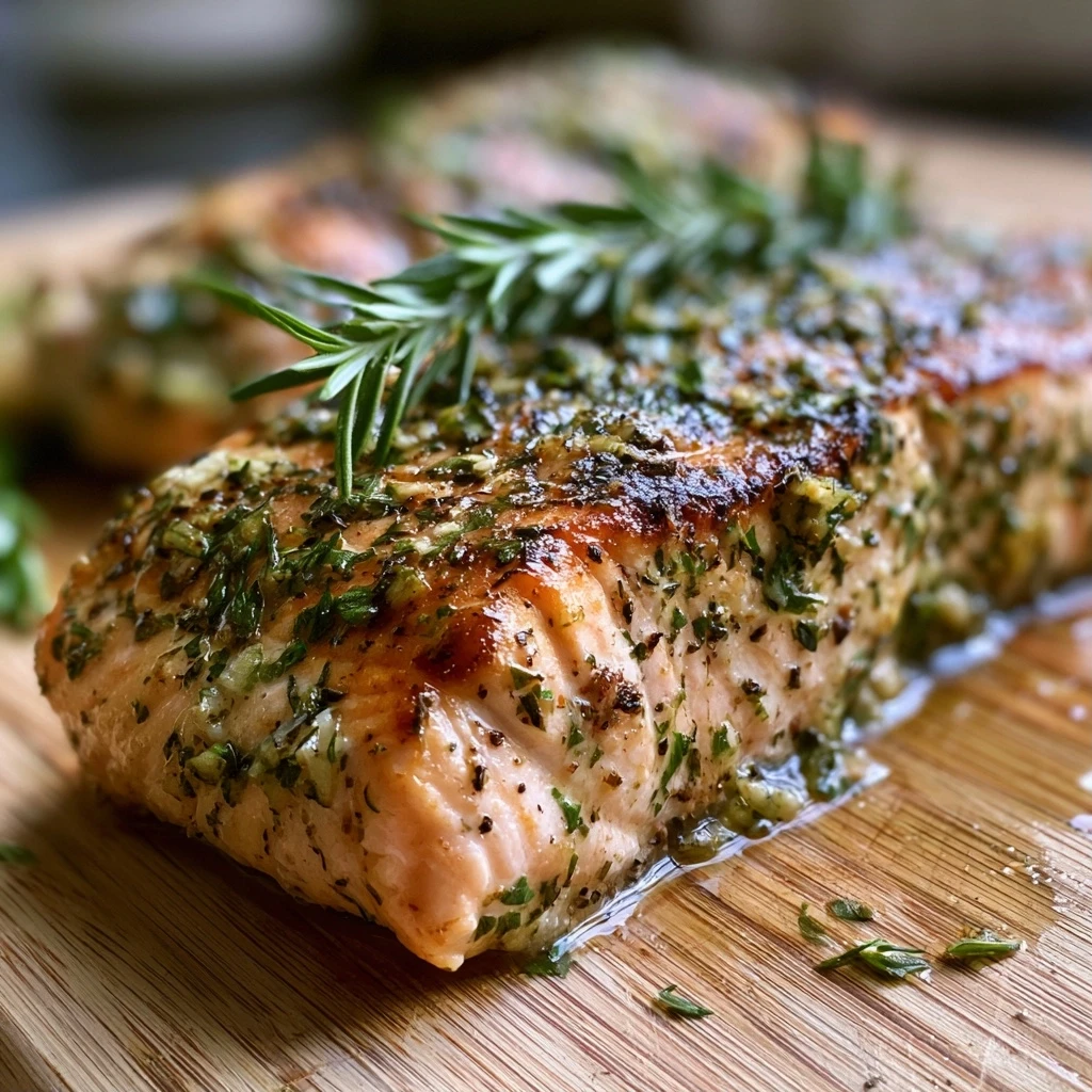 Knoblauch-Kräuter-Lachs vom Grill mit Rosmarin und Thymian