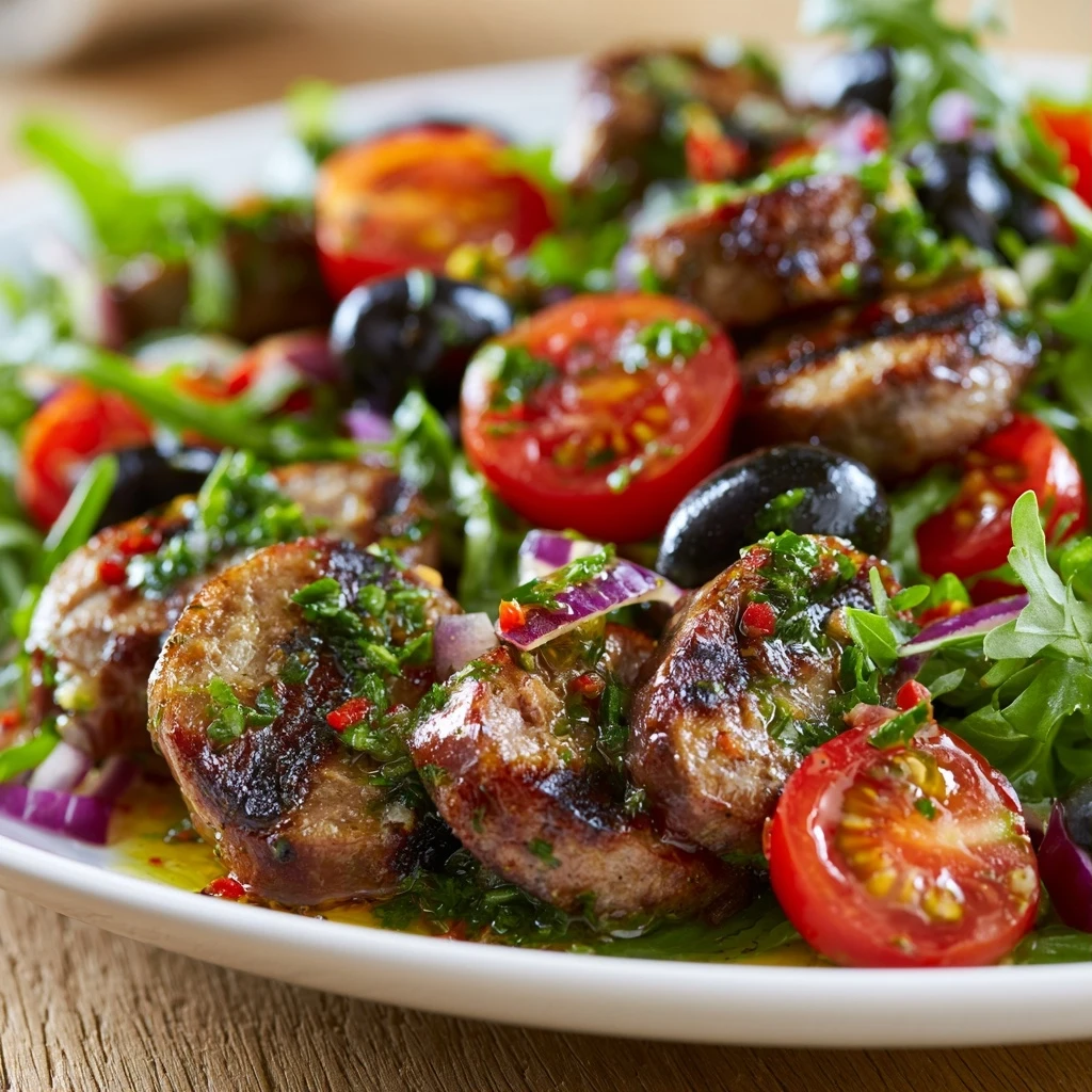 Lammwurstsalat mit mediterranem Flair