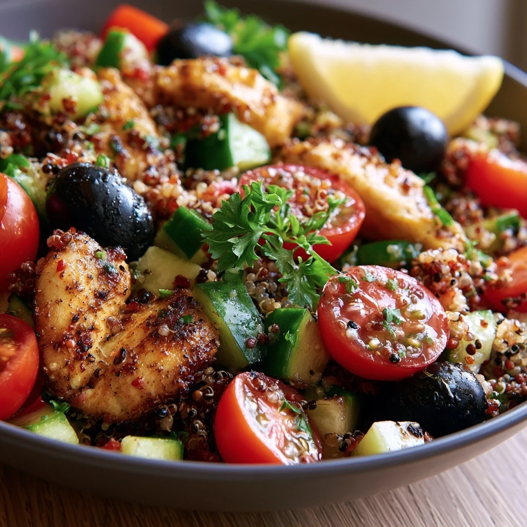 Mediterraner Hähnchen-Quinoa-Salat