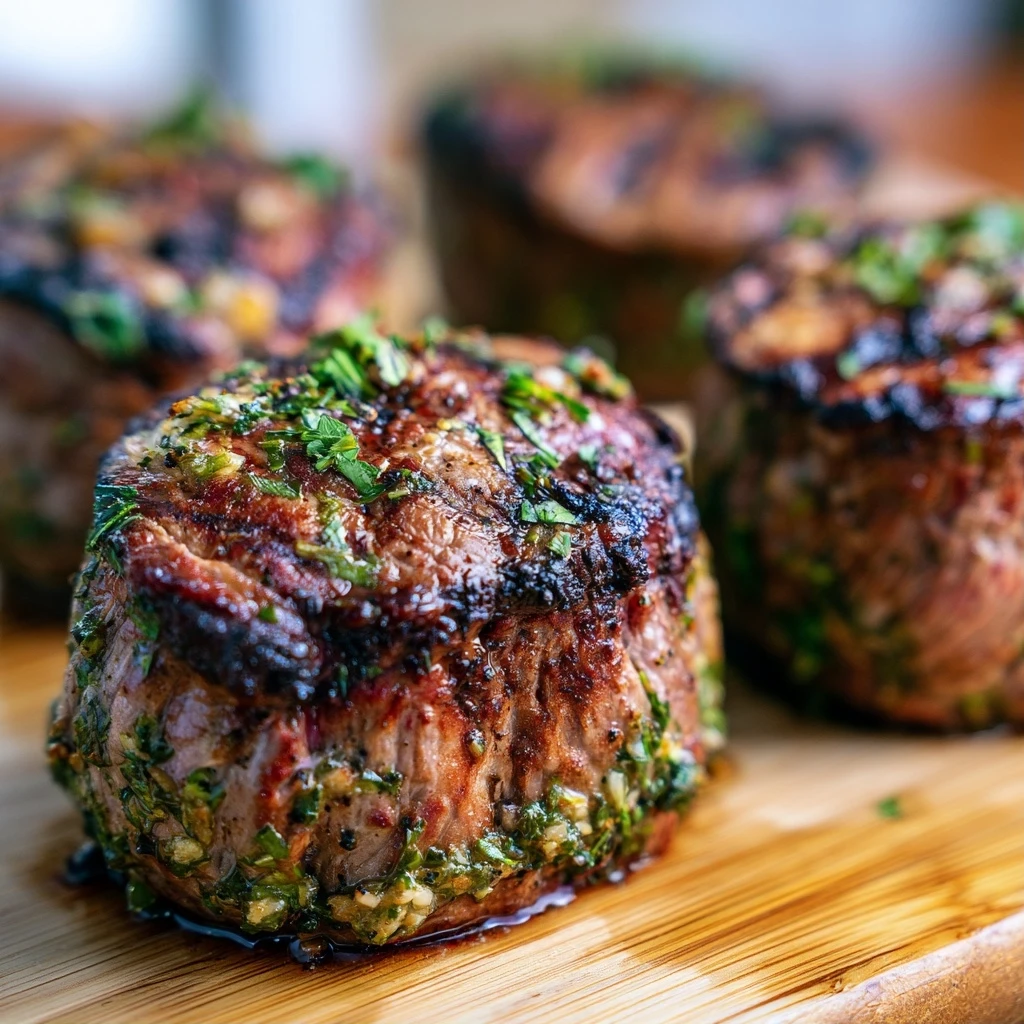 Rehmedaillons vom Grill mit Rosmarin-Knoblauch-Marinade