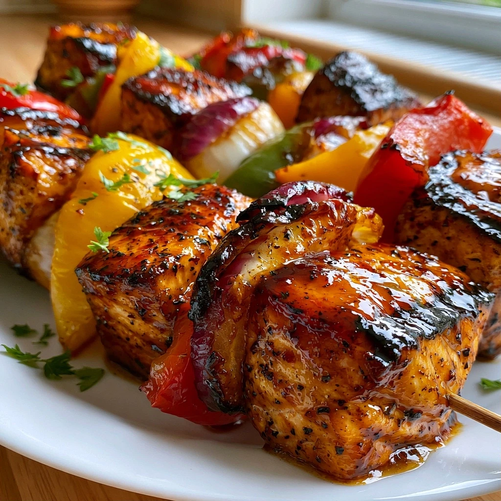 Süß-scharfe Teriyaki Lachs-Spieße