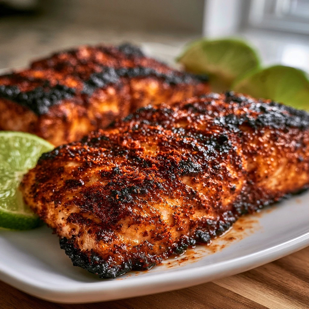 Würziger Holzkohle Lachs mit Cajun-Gewürzmischung